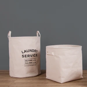 Image of Home large products hamper storage bag foldable corner collapsible kids baby clothes cheap canvas laundry basket with handles