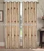embroidered two layer curtain with 8 grommets