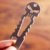 Manufacture Best Price Titanium Multi Function Packet Carabiner Camping Survival Kit EDC Tool Screwdriver Spanner Bottle Opener