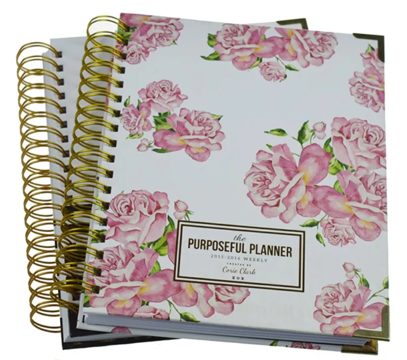 A5 School Supplies PP Cover Custom printed logo Exercise Spiral Note Book With Elastic Rope for office