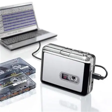 

USB Cassette Capture Recorder Radio Player, Tape to PC Super Portable USB Cassette to MP3 Converter