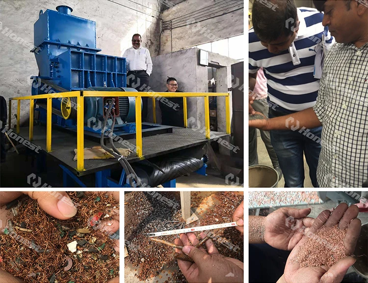 Scrap Motor Rotor Stator Shredder Copper Separating Recycling Machine
