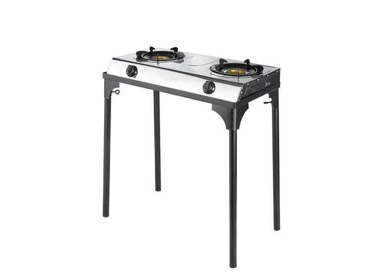 3 Burner Stainless Steel Gas Stove Stander Table Gas Cooker Stander
