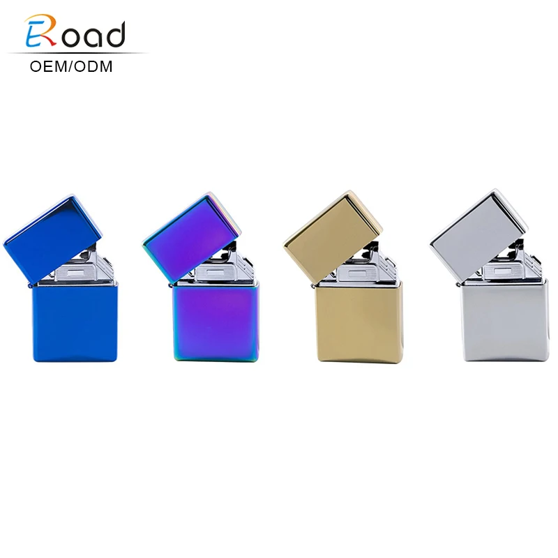 
Eroad Windproof Stepped Crossover Arc Luxury Brick pattern USB charging electronic cricket lighters 
