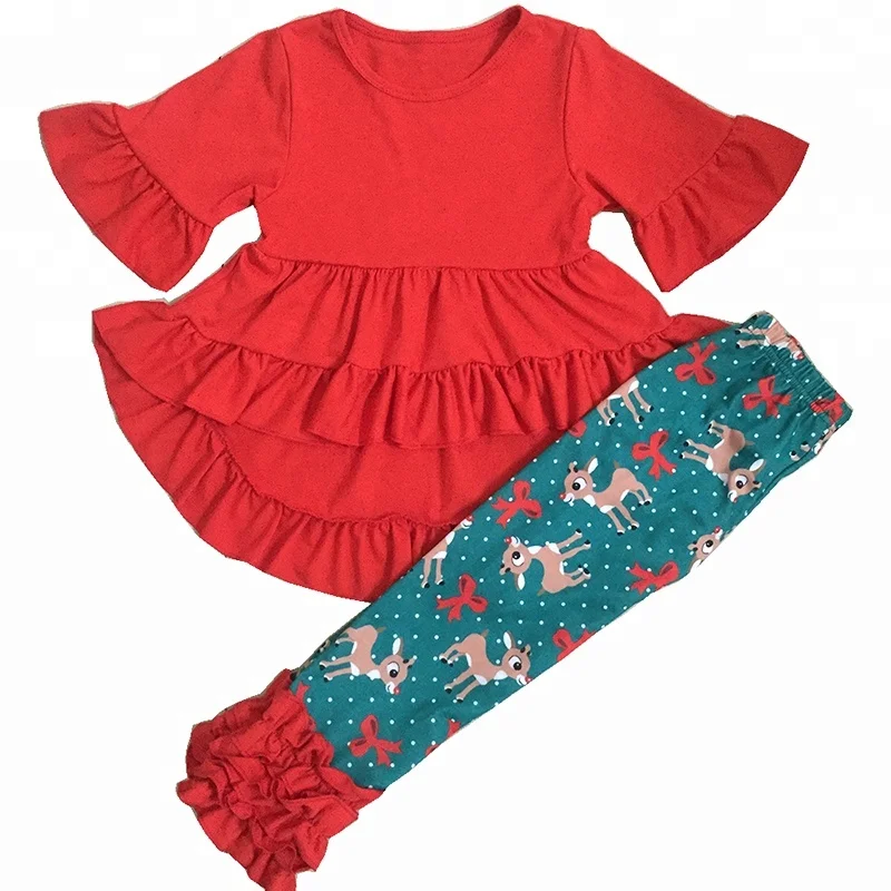 

OEM/ODM Wholesale autumn girl cheap clothing sets formal fall christmas baby girls boutique outfits