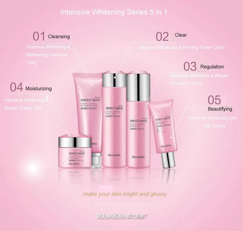 Best Korean Black Skin Care Set Perfect Whitening Cream Skincare Set