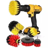 

3pcs/set Drill Power Scrub Clean Brush For Leather Plastic Wooden Furniture Car Interiors Cleaning Power Scrub 2/3.5/4 inch