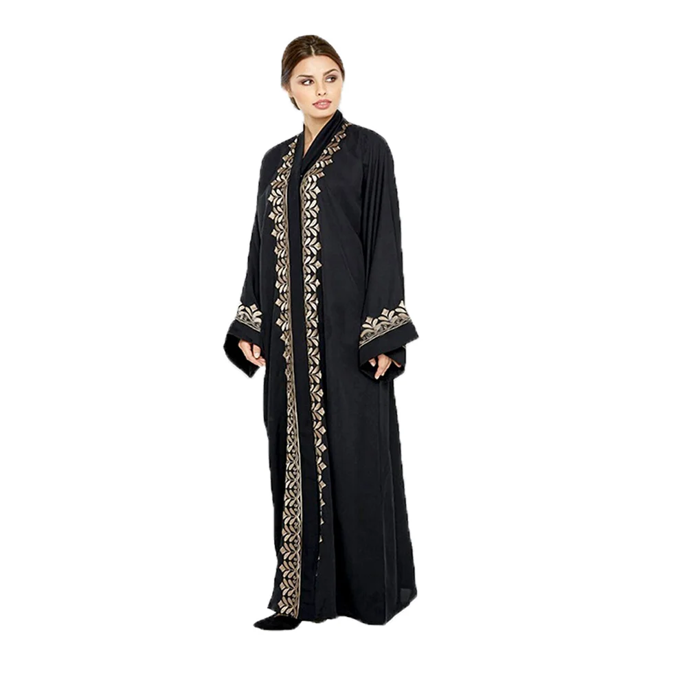 

New Arrive Dubai Style Black Maxi Abaya Dresses For Muslim Women, Same as picture