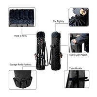 

Fishing Rod Carrier Fishing Reel Organizer Pole Storage Bag for Fishing and Traveling