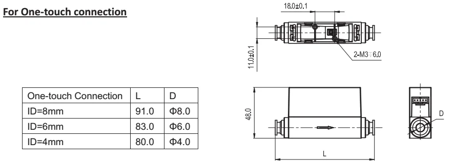 MF4003/8 MEMS mass air flow sensor meter