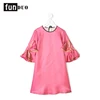 2019 child satin dress lovely baby girls clothing party dress for kids