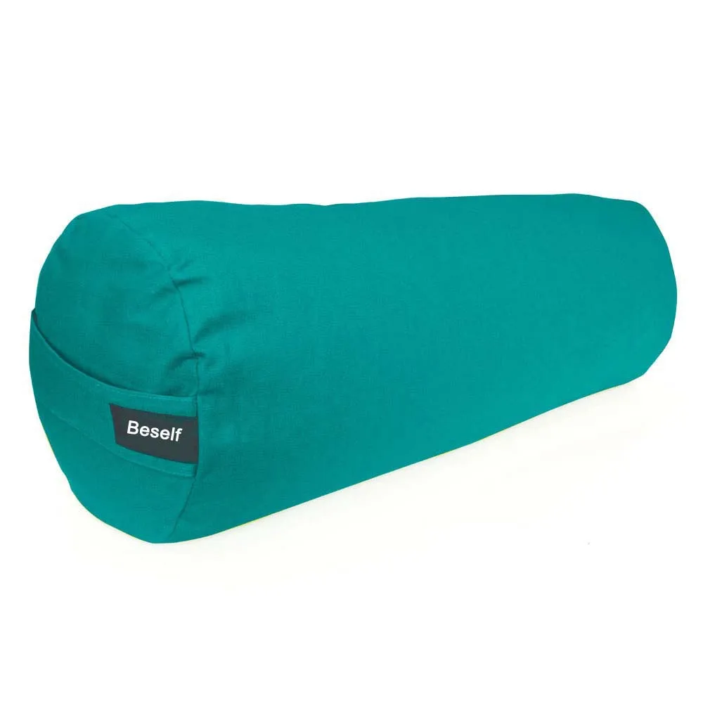 Yoga Bolster With Handles Ecofriendly Removable And Washable Oblong