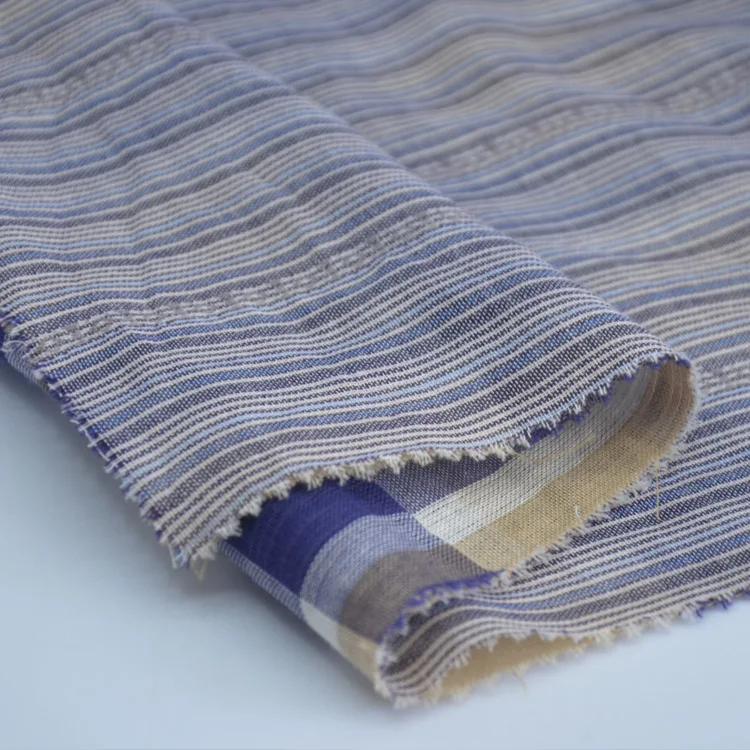 Yarn Dyed Organic Cotton Jacquard Check Double Layer Fabric - Buy ...