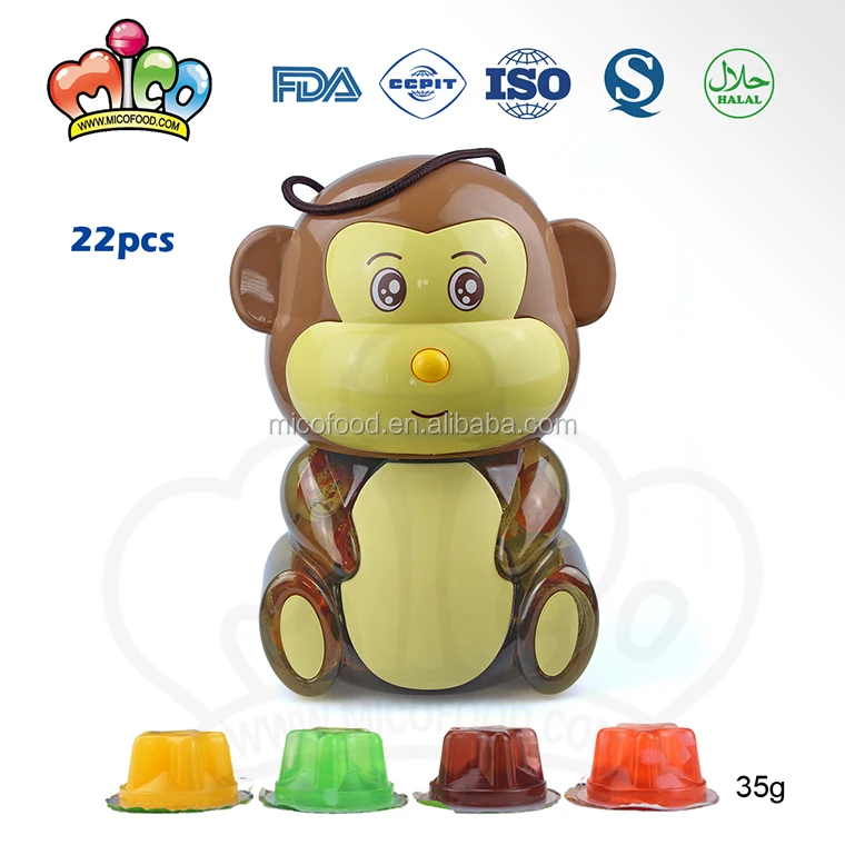 Assorted Cartoon Animal Monkey Jar Fruit Jelly Buy Assorted Fruit