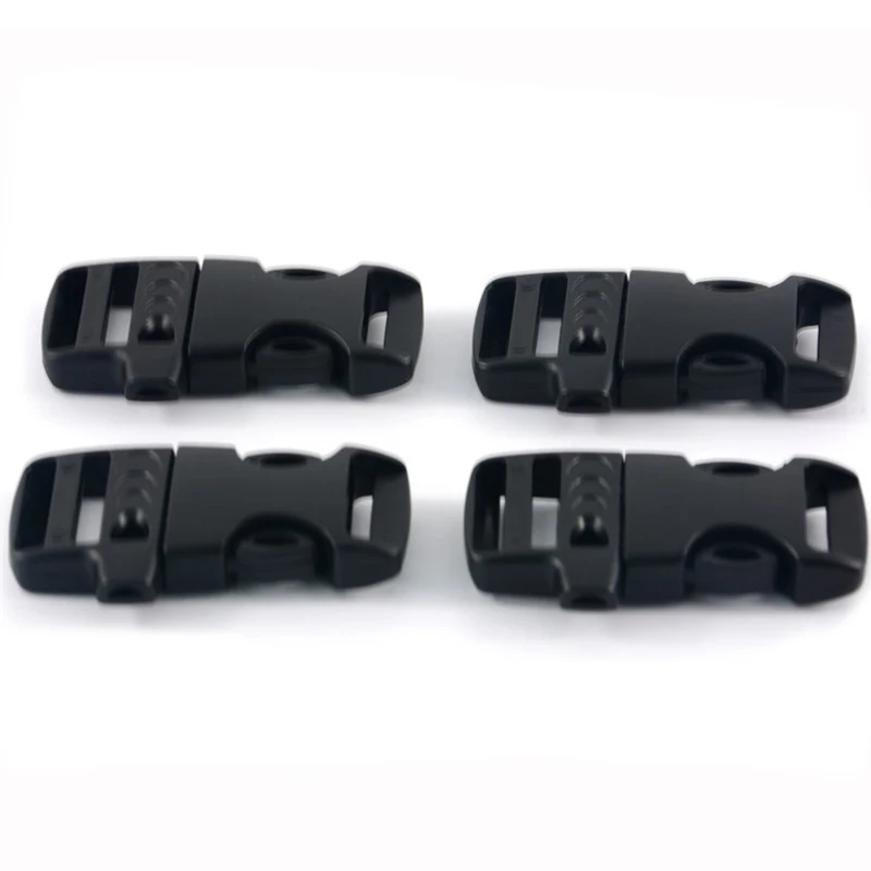 

20mm Plastic Side Release Emergency Survival Whistle Buckle for paracord, Black,orange,army green