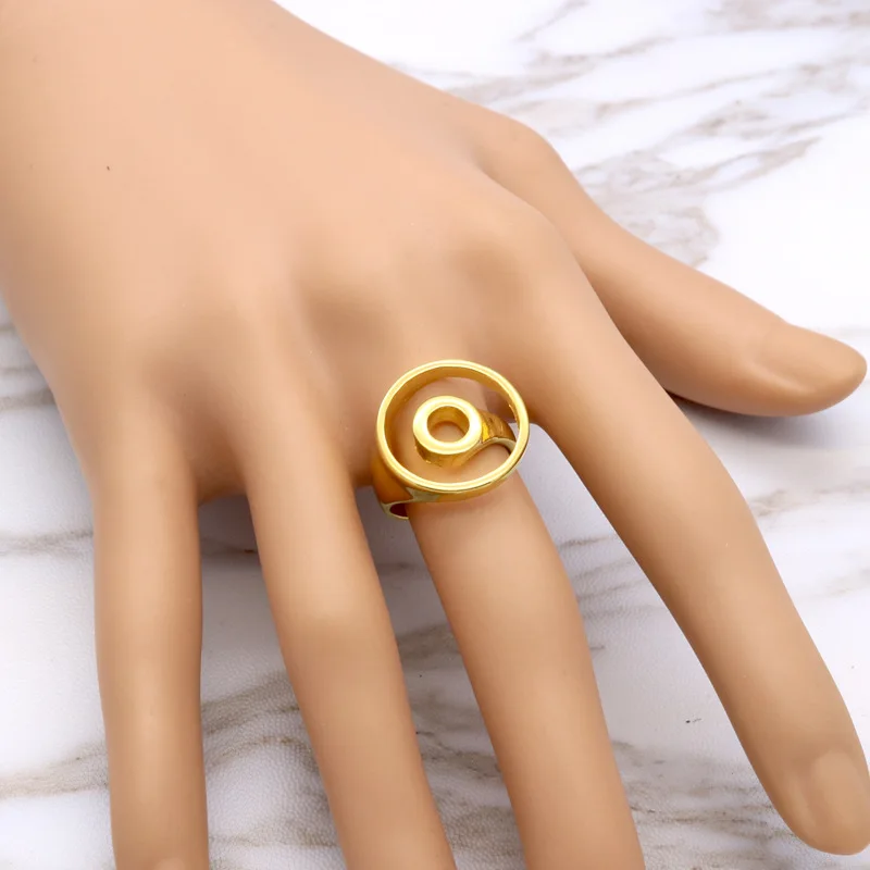 妇女的时尚迷笛指环箍戒指金色和白色金色时尚圈戒指个性和承包珠宝