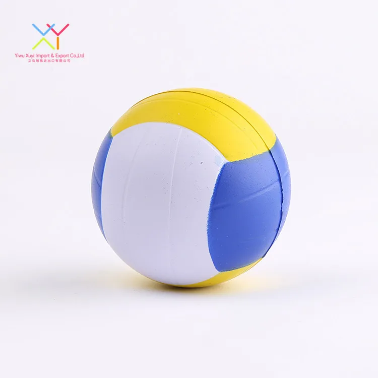 Promotional volleyball shaped stress ball, kawaii pu foam toys stress ball