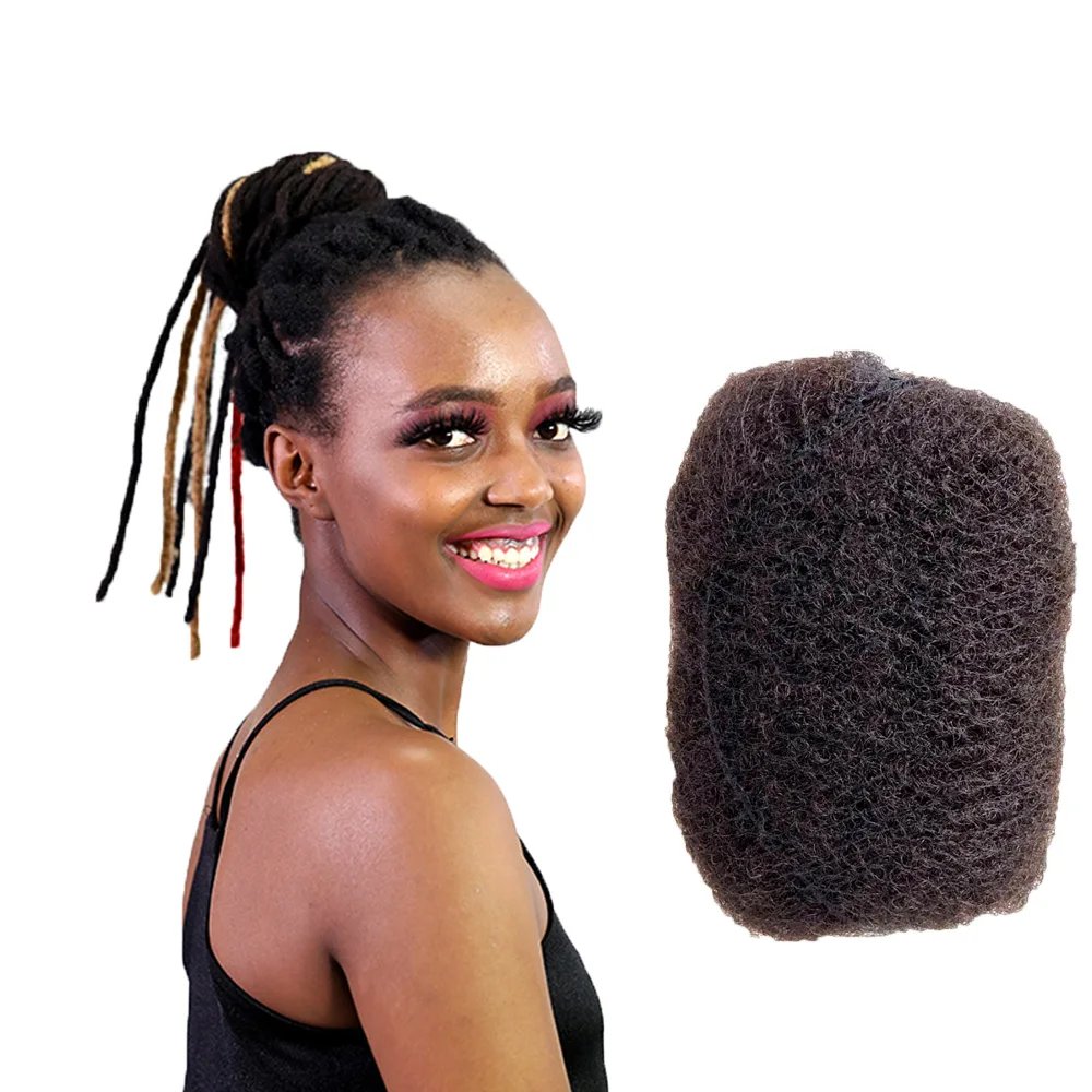 

High Quality 100% Brazilian Remy Human Hair Extensions Fluffy Tight Afro Kinky Hair Bulk For Dreadlocks