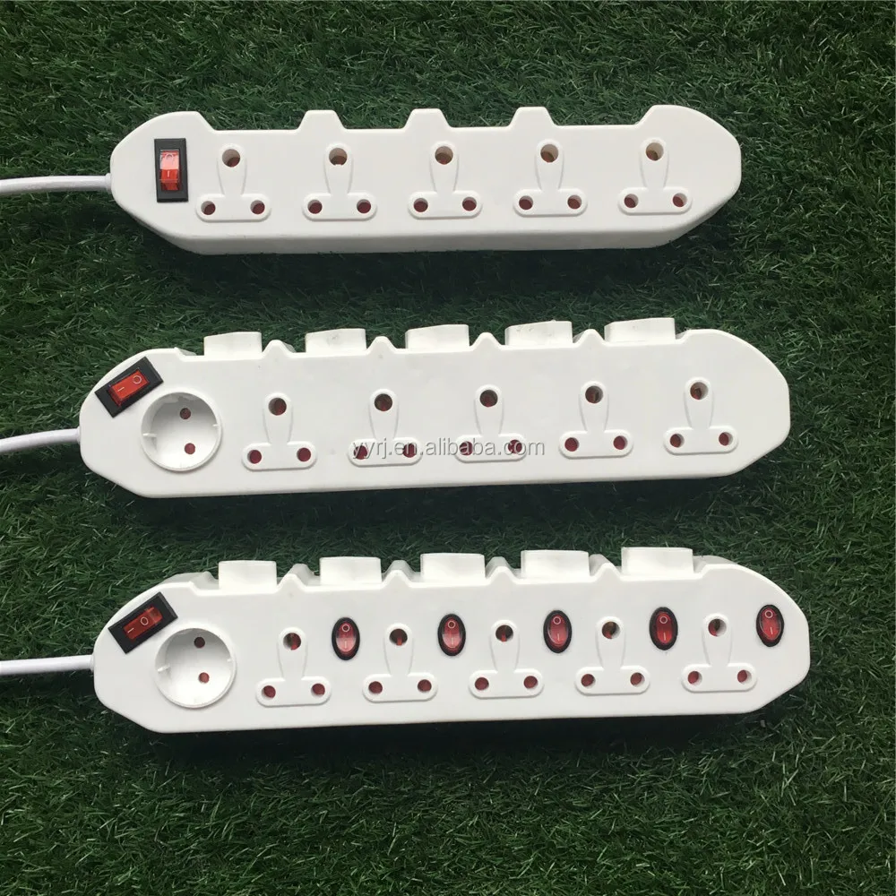 3 Ways South Africa Extension Socket Power Strip 3 Outlets/3 Outlet