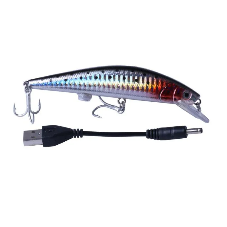 Usb Rechargeable Flashing Led Light Twitching Bait Electric Lifelike