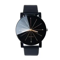 

Hot Sale Quartz Watch Couple Lovers Women Men Watches Diamond Scale Gift Clock Wrist PU Strap watch