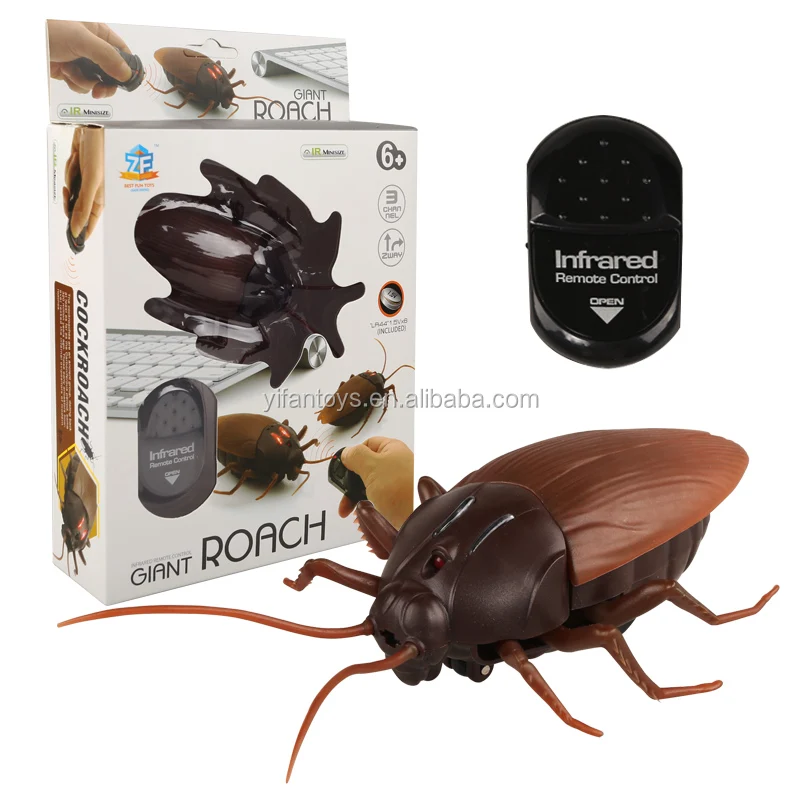 Simulation Electric Cockroach Kids Remote Control Toy Portable Infrared RC Cockroach Plastic Cockroach Model Party Supplies 