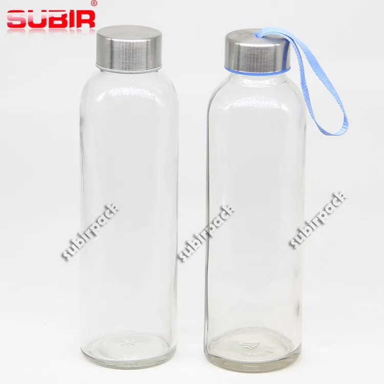Chef Estrella De Vidrio Botella De Agua 18 Oz Botellas De 16 Oz Botella De Agua De Vidrio Para Bebidas Exprimidor