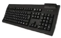 Accuratus K107B Computer Keyboard - USB Standard Size EPOS Keyboard with Smart Card Reader in Black