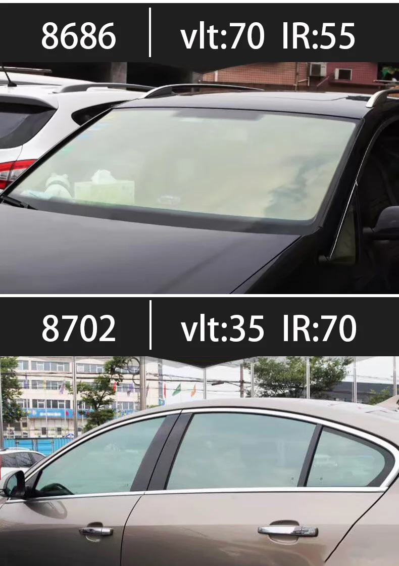 Black Window Tinting Film / Famous Brand Cs20 Removable Car Window Film