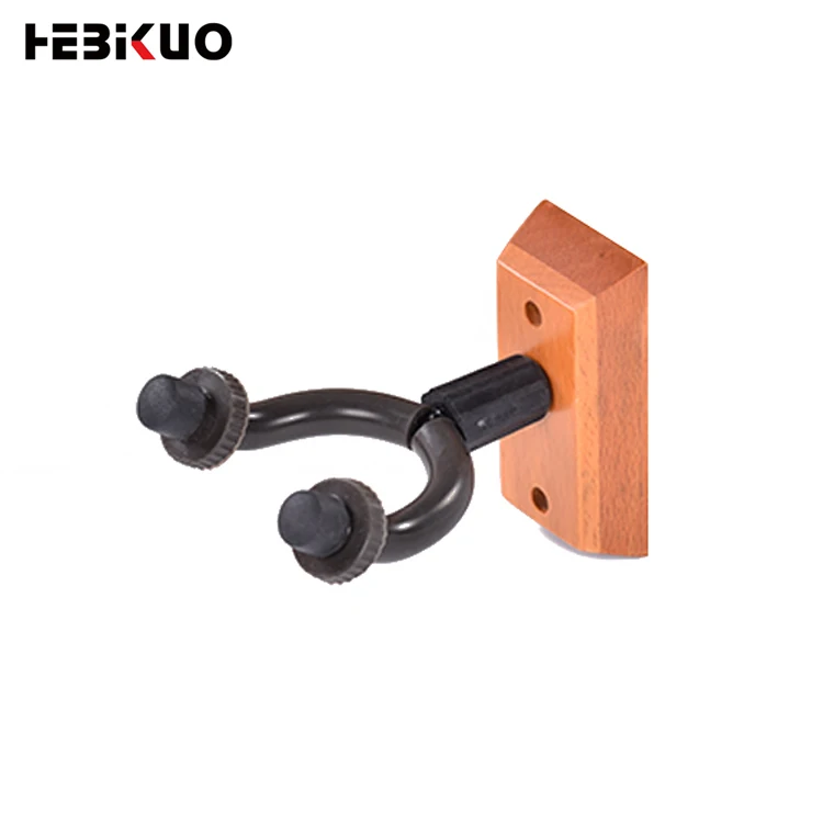 

Hebikuo J-18 Best wooden decorative hanger guitar hooks holder wall mount display, Black