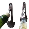 Retro wall mounted bottle opener corkscrew