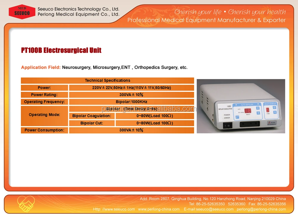 PT100B Electrosurgical Unit