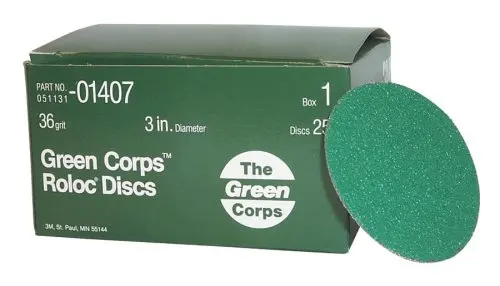 3m 01408 Green Corps Roloc Discs 3 - 24 Grit. 