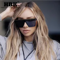 

HBK 2019 New Fashion Brand Designer Women Oversized Big Frame Square Sunglasses For Outdoor Oculos UV400 K32446