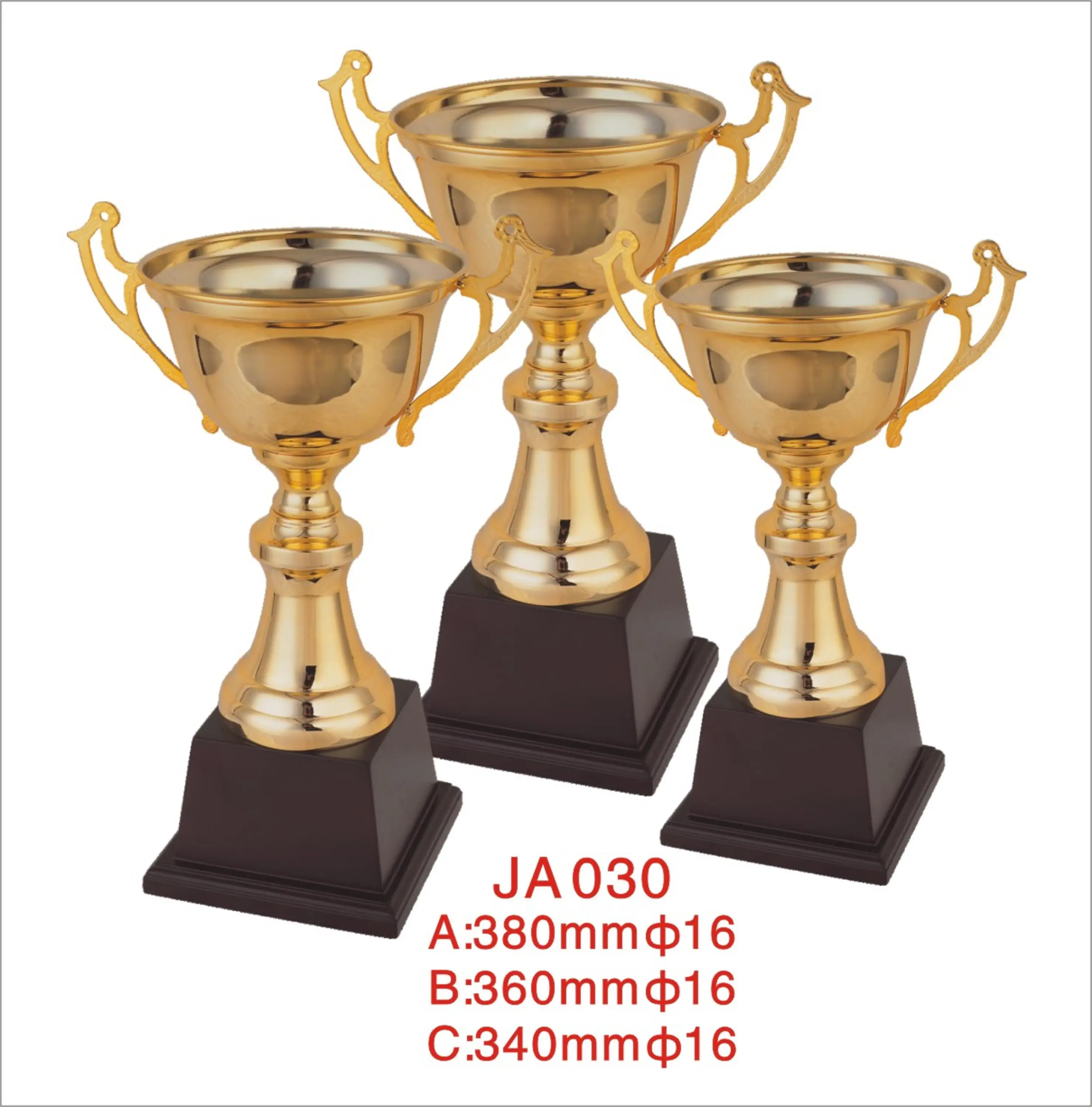Custom designed unique metal trophy cup for champion