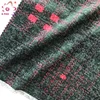 Heat transfer check printing 100 rayon hacci dty single jersey knit brush fabric