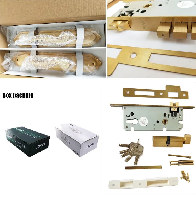 China manufacturer of European mortise lever handle door lock for main door