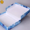 customized finishing blue color ocean style christmas favor box
