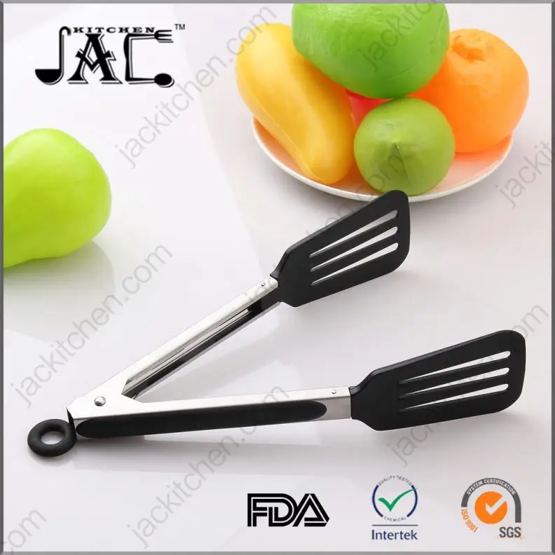 Portable Stainless Steel Scalloped Salad Tong