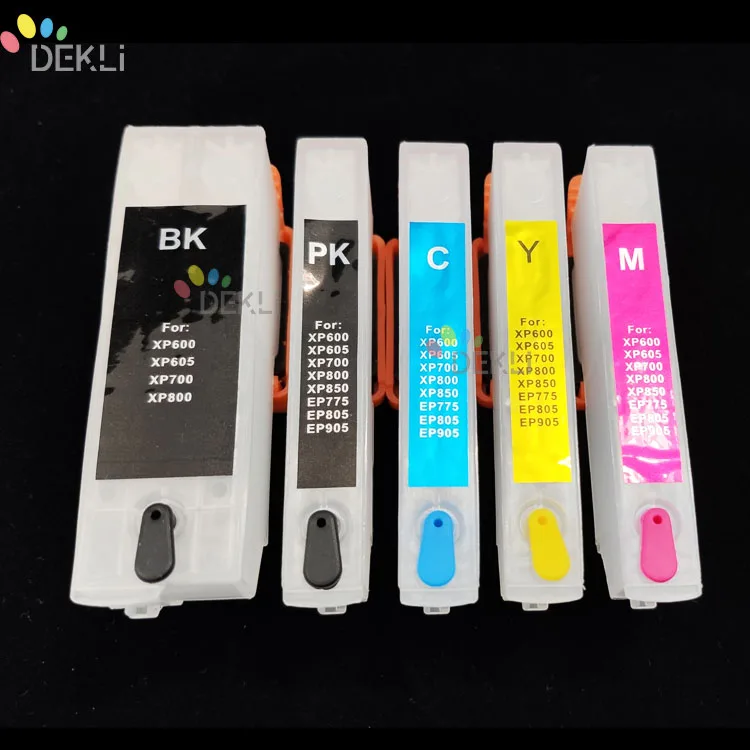 5 Color Cartridge For Epson Xp640 Xp830 Xp635 Refill Ink Cartridge