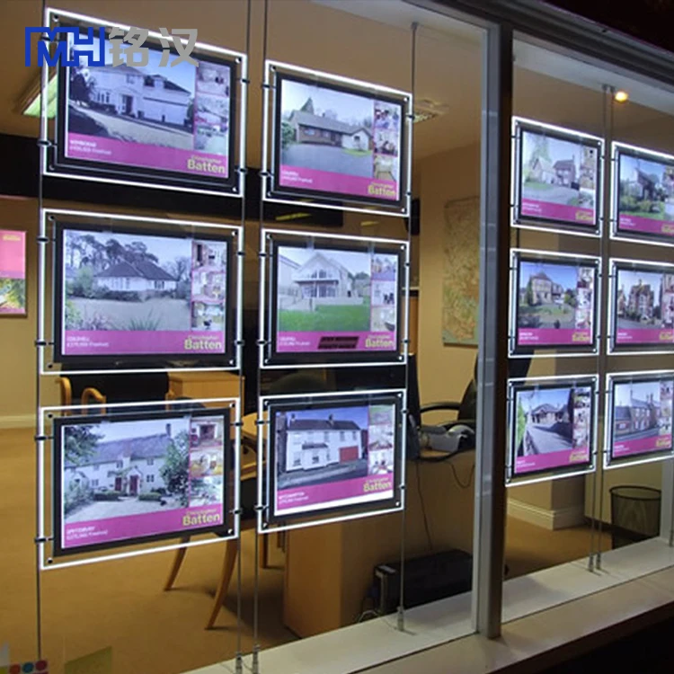 Wholesale Window Display Acrylic Led Light Box Real Estate Buy Window