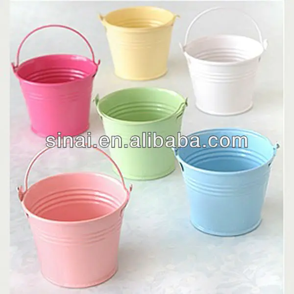 Beautiful Wedding Tin Pail / Wedding Promotion More Colors Tin Pail
