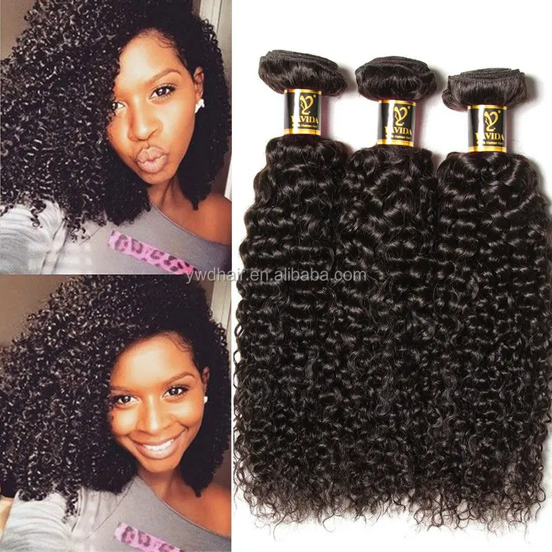 

Hot selling Malaysian kinky curly bundles ,natural curly hair extensions for you, Natural color #1b