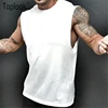 Toplook Solid Vest Tank Top Men Fitness Gym Wear Clothing For Male Custom Logo M7