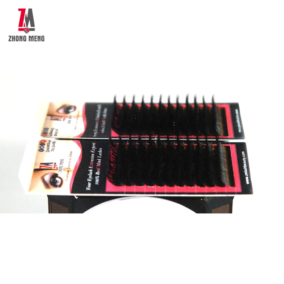 

2d 3d 4d 5d Mixed Trays Create Your Own Logo J C CC D Curl Fashionable Classic Semi-glossy 100% Mink Eyelash Extensions, Black