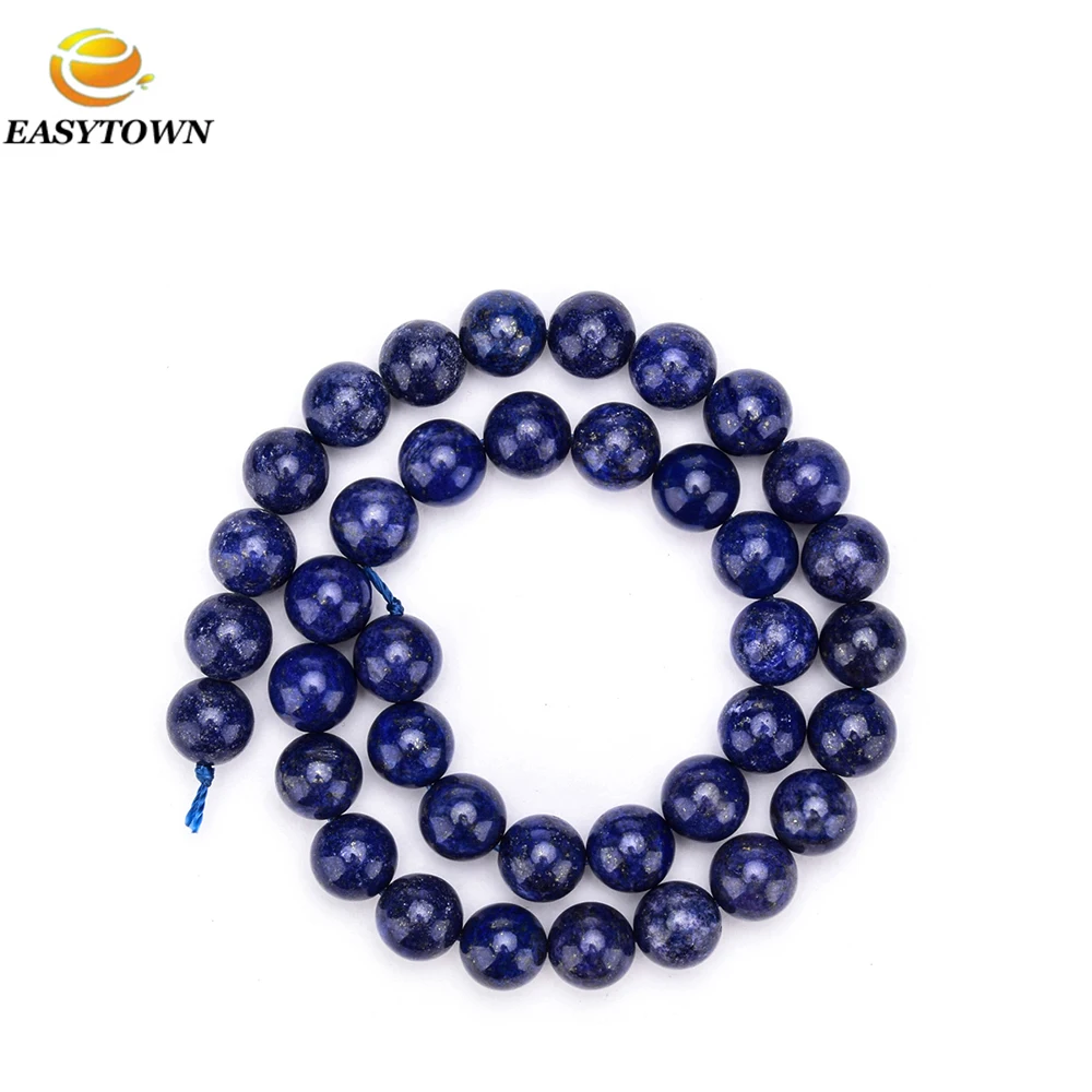 

Wholesale Dark Blue Lapis Gemstone Beads Natural Stone Round Gemstone Charm