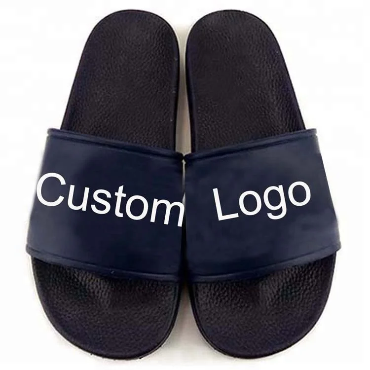 2022 Newest Fashion Blank  Sandal  Slide  Custom Logo Leather 