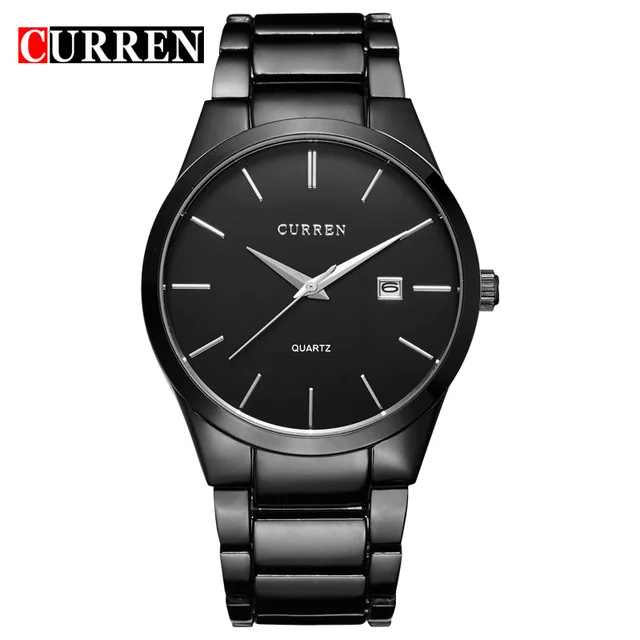 

CURREN 8106 Watches Mens Brand Luxury Stainless Steel Analog Quartz Watch Men Casual Sport Clock Male Black Wristwatch
