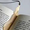 18k gold leaf shape korea bookmark