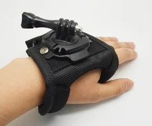 Glove Wrist Band 360 Degree Swivel Rotation Hand Strap Belt Tripod Mount For GoPro Hero 4/3+/3 Go Pro SJCAM SJ4000 SJ5000 GP127L